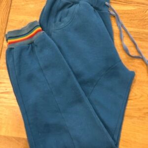 Aviator Nation Blue Joggers with Rainbow Waistband